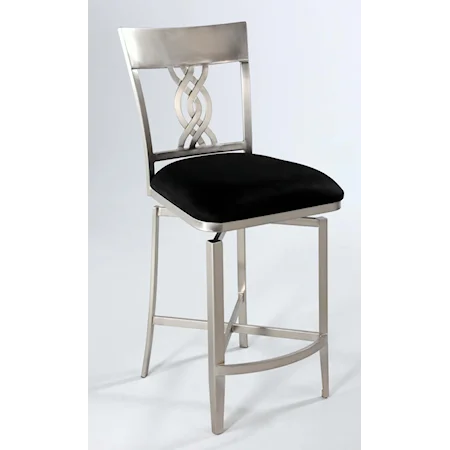 Swirl Back Memory Swivel Counter Stool